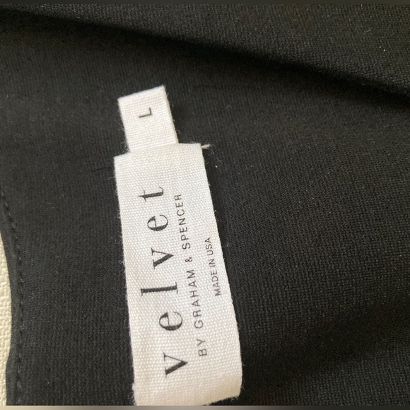 VELVET By Graham & Spencer Ajani Sleeveless Ponti Cocktail Black Dress Size L - Picture 10 of 12